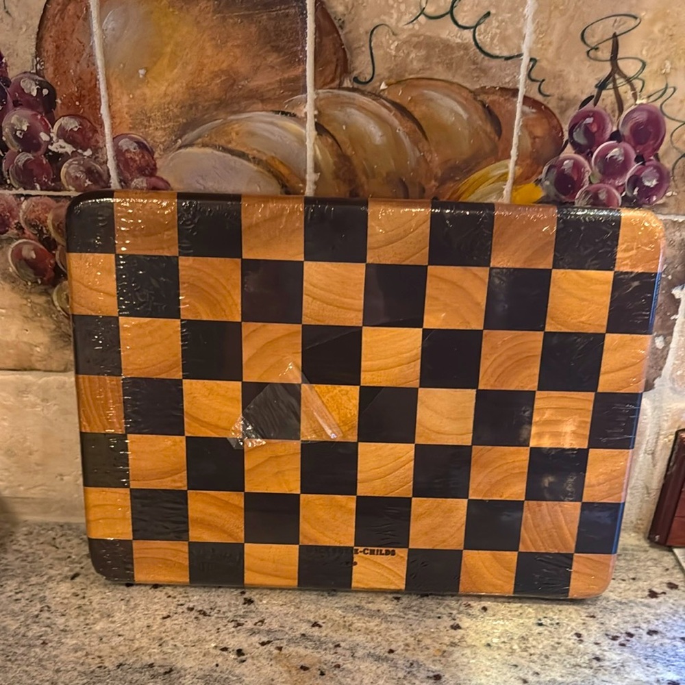 MacKenzie-Childs Check chop board - Never Used